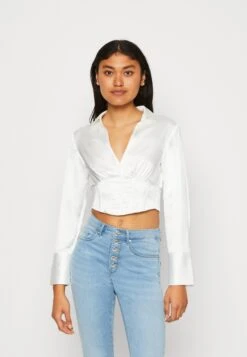 Gina Tricot Adine Corset - T-Shirt À Manches Longues - Offwhite