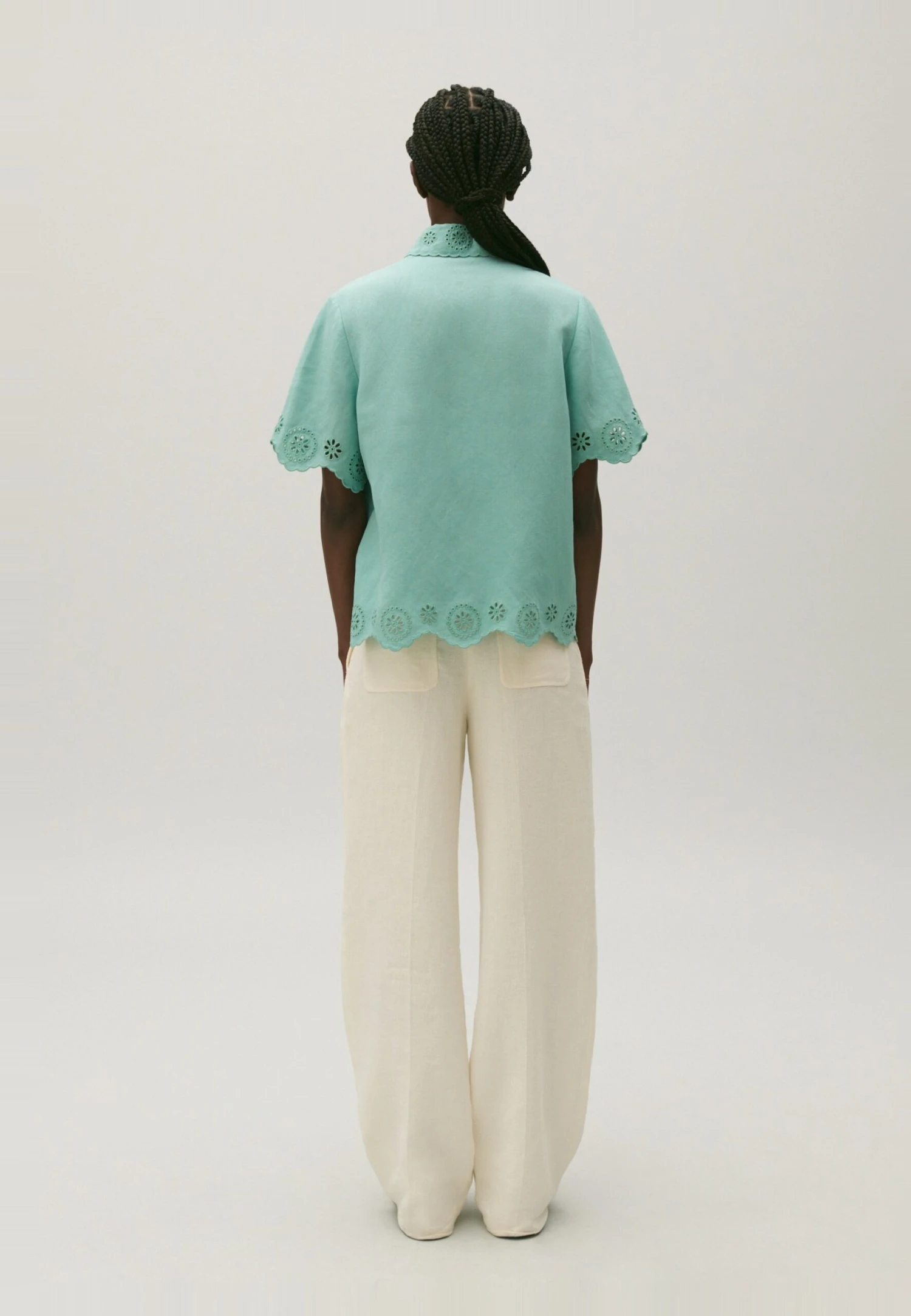 CLAUDIE PIERLOT Caresse - Chemisier - Vert D Eau 5 CLAUDIE PIERLOT Caresse - Chemisier - Vert D Eau – Image 3
