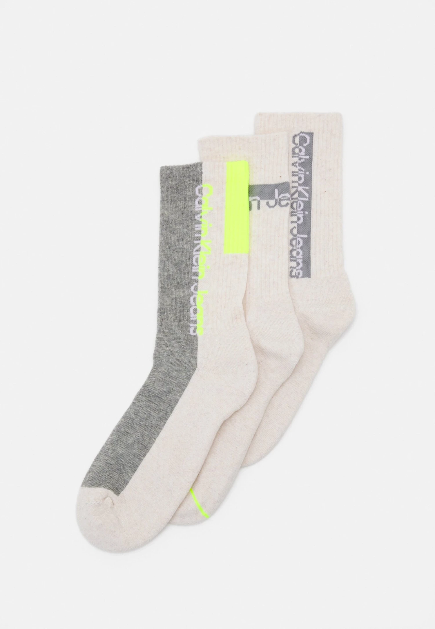 CALVIN KLEIN UNDERWEAR Women Sock Athleisure 3 Pack - Chaussettes - Oatmeal 3 CALVIN KLEIN UNDERWEAR Women Sock Athleisure 3 Pack - Chaussettes - Oatmeal