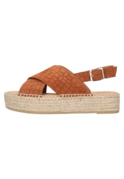 Sandales À Plateforme - Cognac