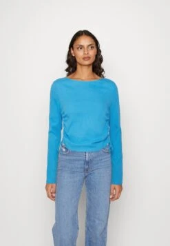 TOM TAILOR Denim Rouching Detail - T-Shirt À Manches Longues - Rainy Sky Blue