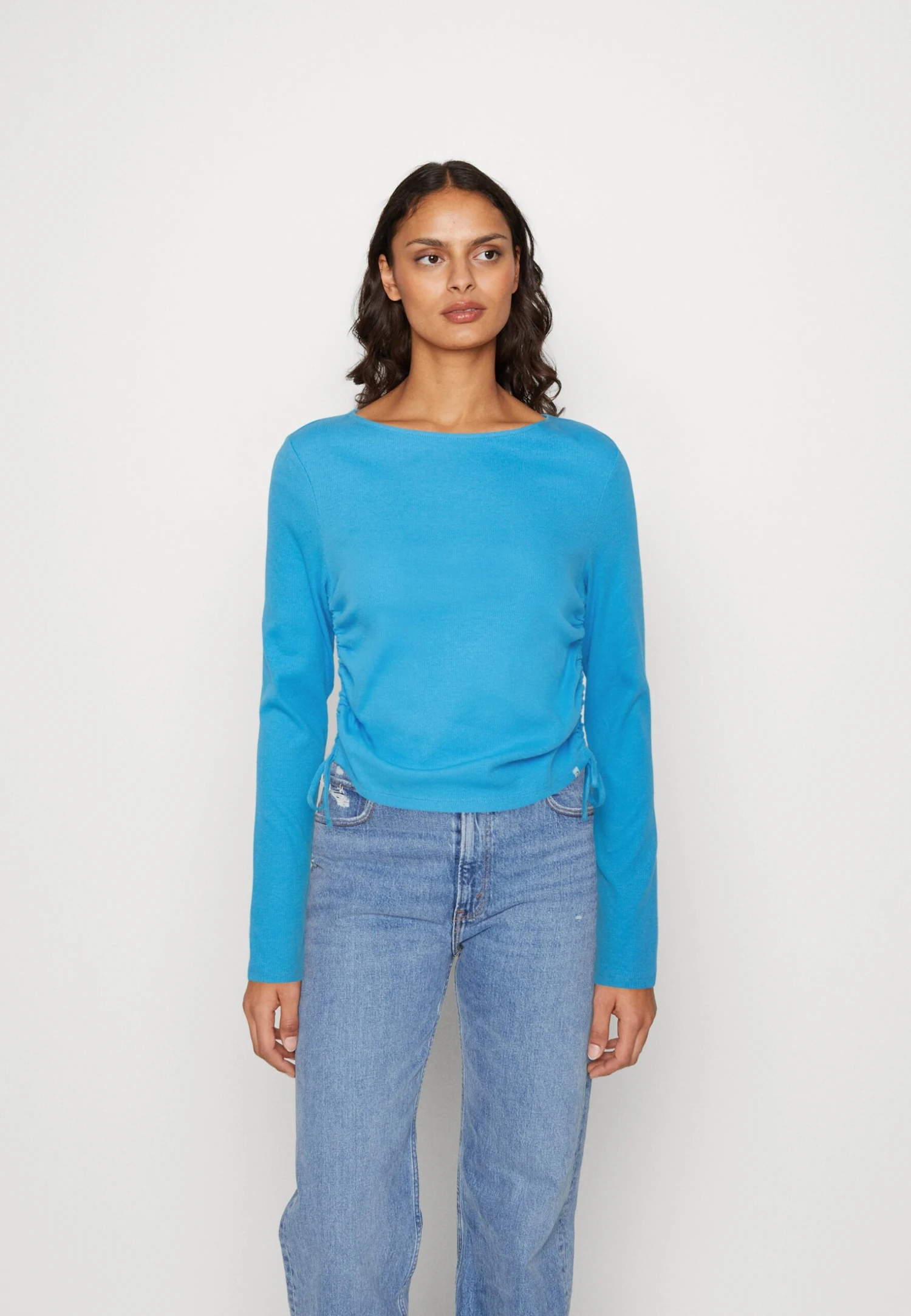 TOM TAILOR Denim Rouching Detail - T-Shirt À Manches Longues - Rainy Sky Blue 3 TOM TAILOR Denim Rouching Detail - T-Shirt À Manches Longues - Rainy Sky Blue