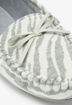 Next Mocassins - Grey Zebra -Next Soldes 0702e8c8687a43b8b7247eae9c2c1a70