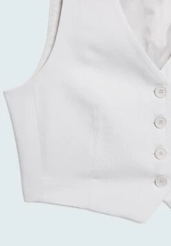 Stradivarius Kurze Basic - Veste Sans Manches - White 16 Stradivarius Kurze Basic - Veste Sans Manches - White -Next Soldes 0721cab7d48c4e23a3c1e8feb932a0ed