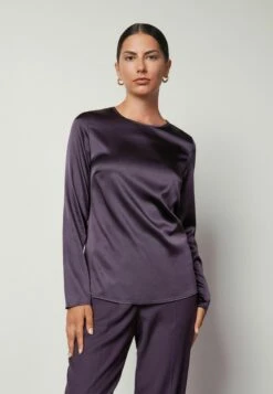 Round Neck - T-Shirt À Manches Longues - Violett Blueberry