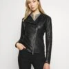 Emporio Armani Caban Coat - Veste En Cuir - Black