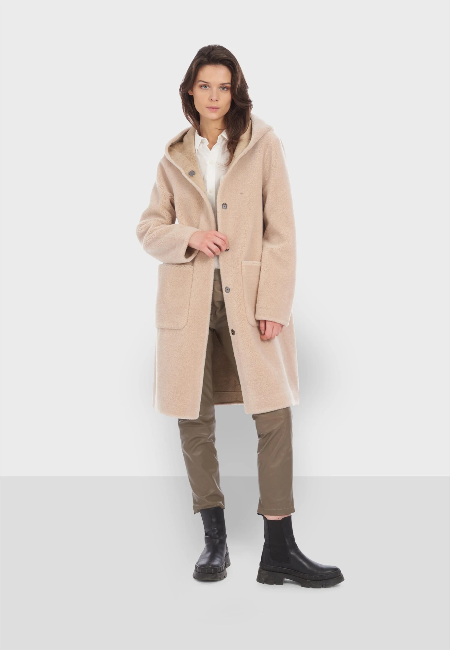 Oakwood Angelique Reversible - Manteau Classique - Beige 4 Oakwood Angelique Reversible - Manteau Classique - Beige – Image 2