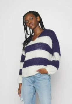 Vero Moda Petite Vmerin Stripe Pullover - Pullover - Astral Aura/Birch