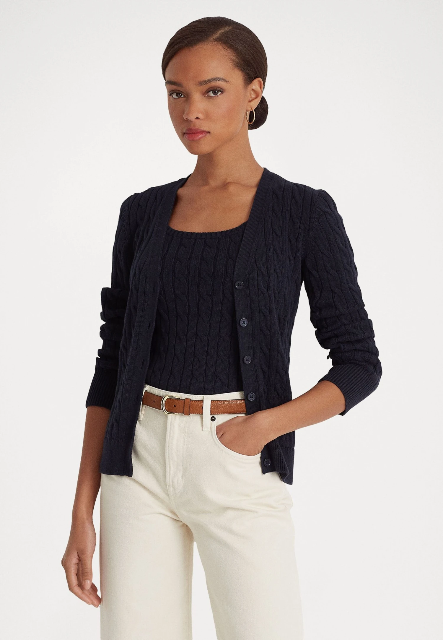 Katsaj Long Sleeve Cardigan - Gilet - Navy 3 Katsaj Long Sleeve Cardigan - Gilet - Navy