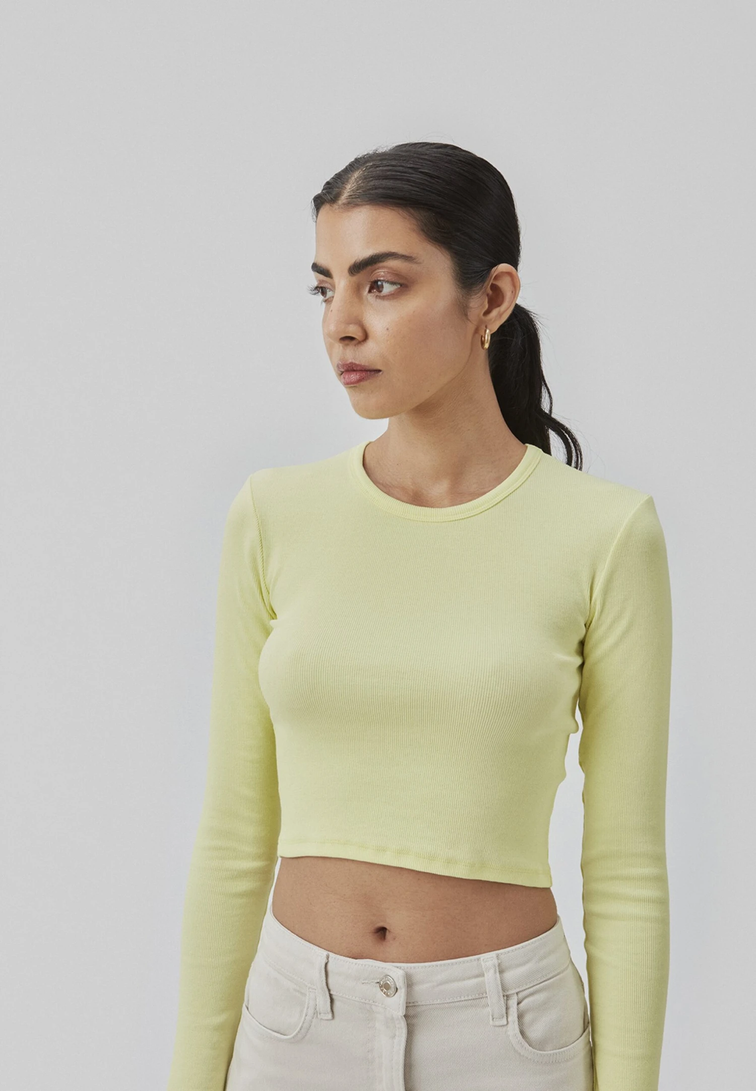 Modström Igor Crop - T-Shirt À Manches Longues - Yellow Pear 3 Modström Igor Crop - T-Shirt À Manches Longues - Yellow Pear