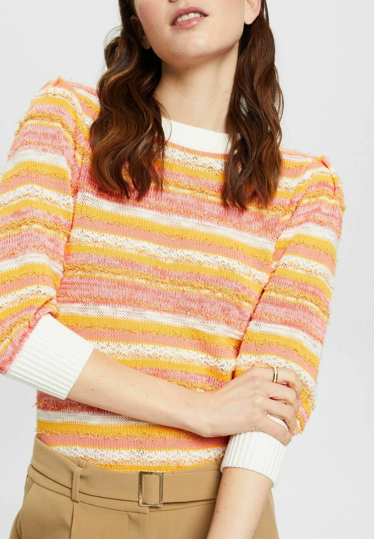 ESPRIT Materialmix - Pullover - Orange Red New 6 ESPRIT Materialmix - Pullover - Orange Red New – Image 4