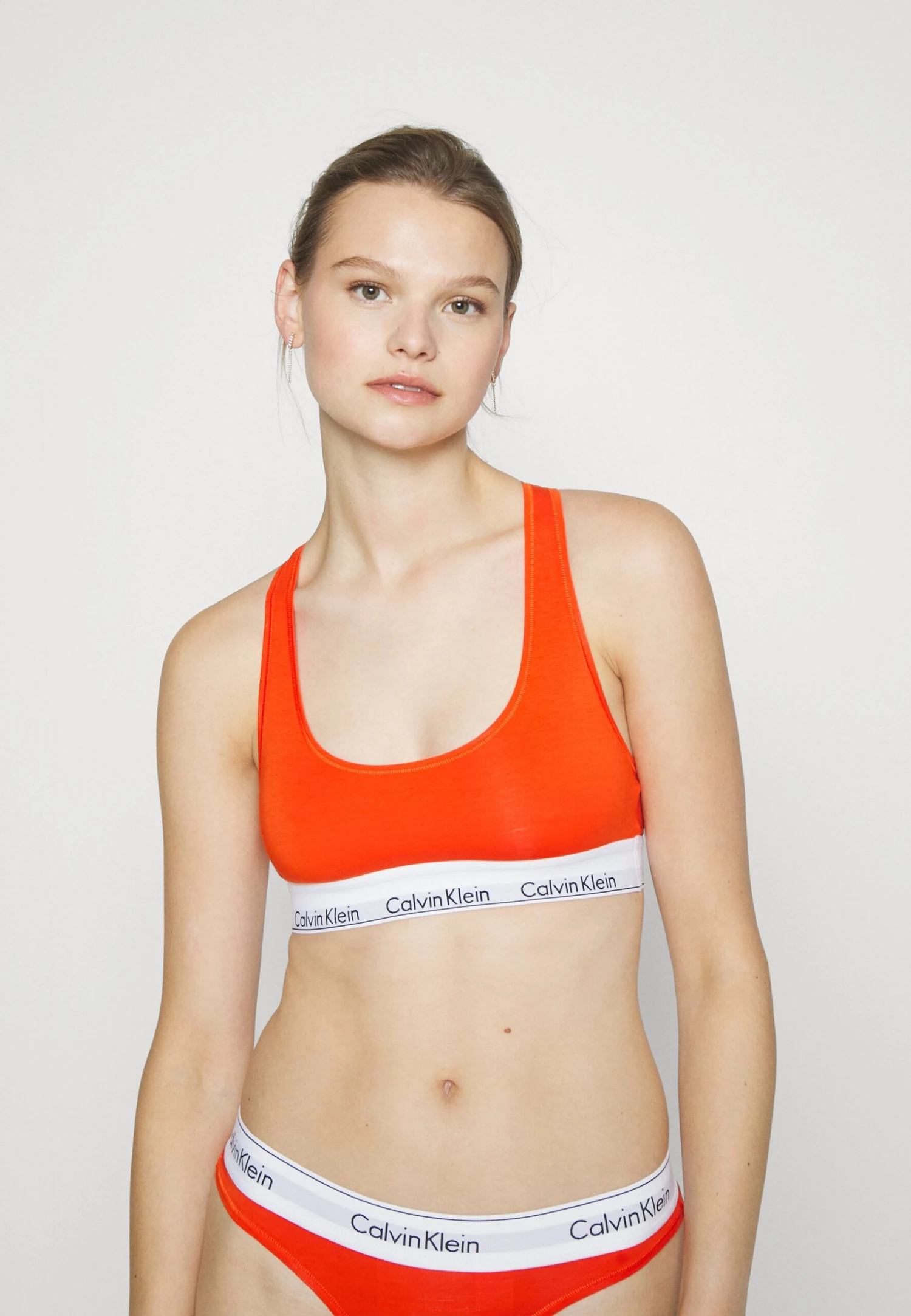 CALVIN KLEIN UNDERWEAR Unlined Bralette - Brassière - Spicy Orange 3 CALVIN KLEIN UNDERWEAR Unlined Bralette - Brassière - Spicy Orange