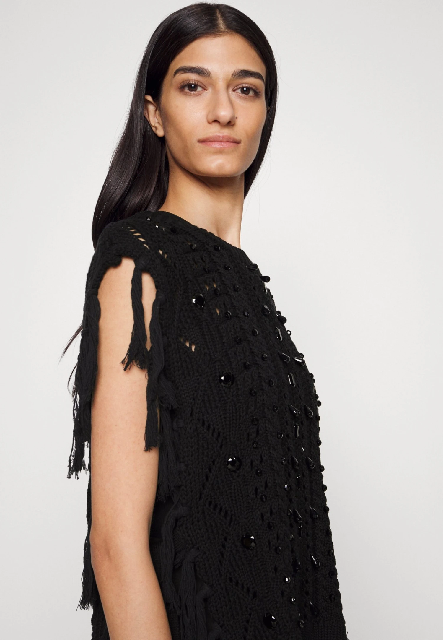 TWINSET Knitted Poncho - Pullover - Nero 6 TWINSET Knitted Poncho - Pullover - Nero – Image 4