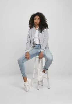 URBAN CLASSICS Sweat Zippé - Grey White -Next Soldes 0c8b369349f74f809d5a2ddc97a97438