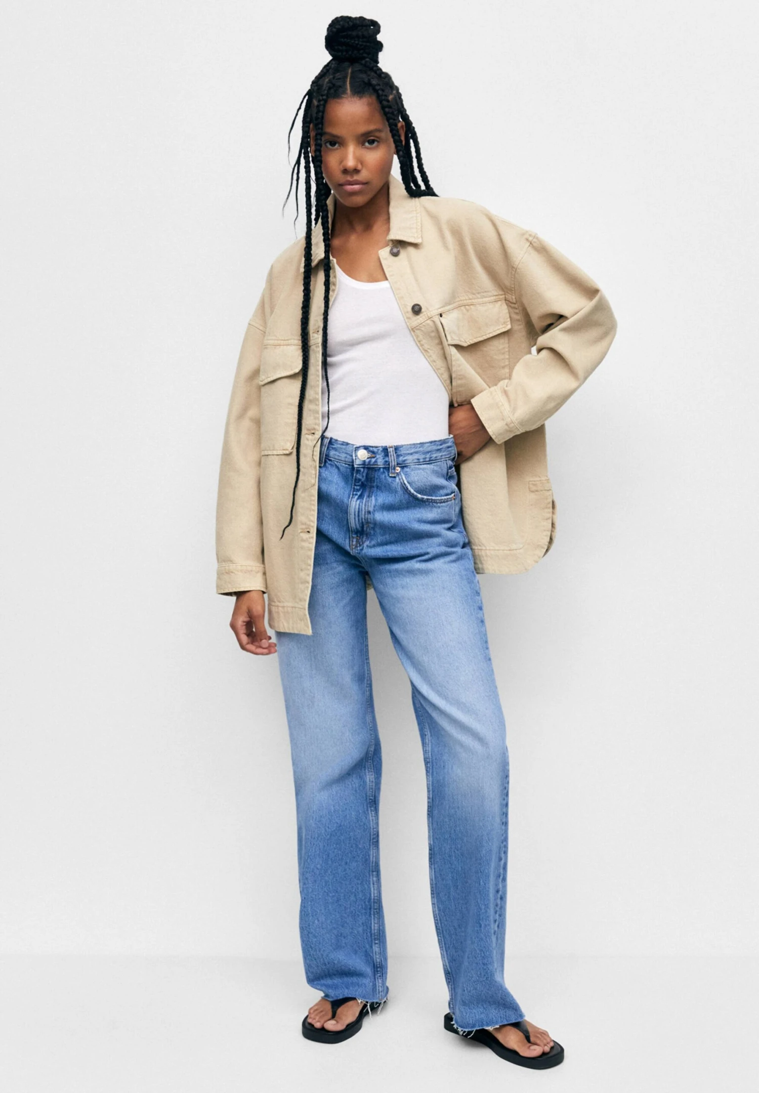 PULL & BEAR Basic - Veste Légère - Sand 7 PULL & BEAR Basic - Veste Légère - Sand – Image 5