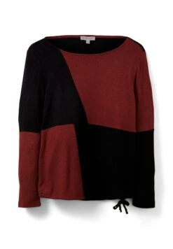 Tom Tailor Colour-Blocking - T-Shirt À Manches Longues - Maroon Black Color Block -Next Soldes 0e4f941ed27149778d8d82519348e0b6