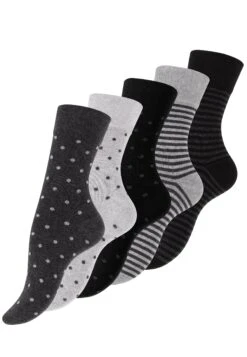 Dot´S And Stripes - Chaussettes - Grau-Anthrazit-Schwarz