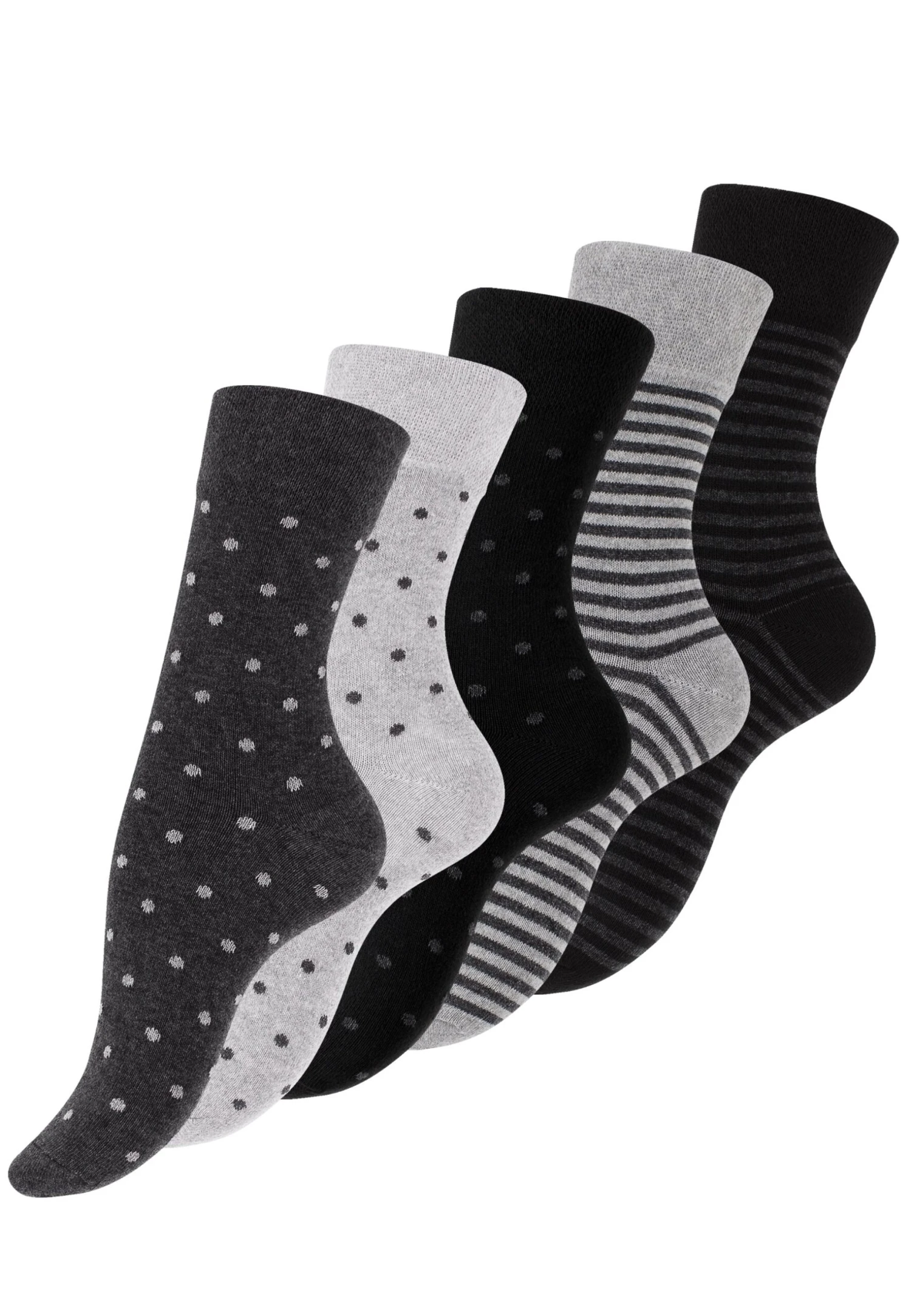 Dot´S And Stripes - Chaussettes - Grau-Anthrazit-Schwarz 3 Dot´S And Stripes - Chaussettes - Grau-Anthrazit-Schwarz