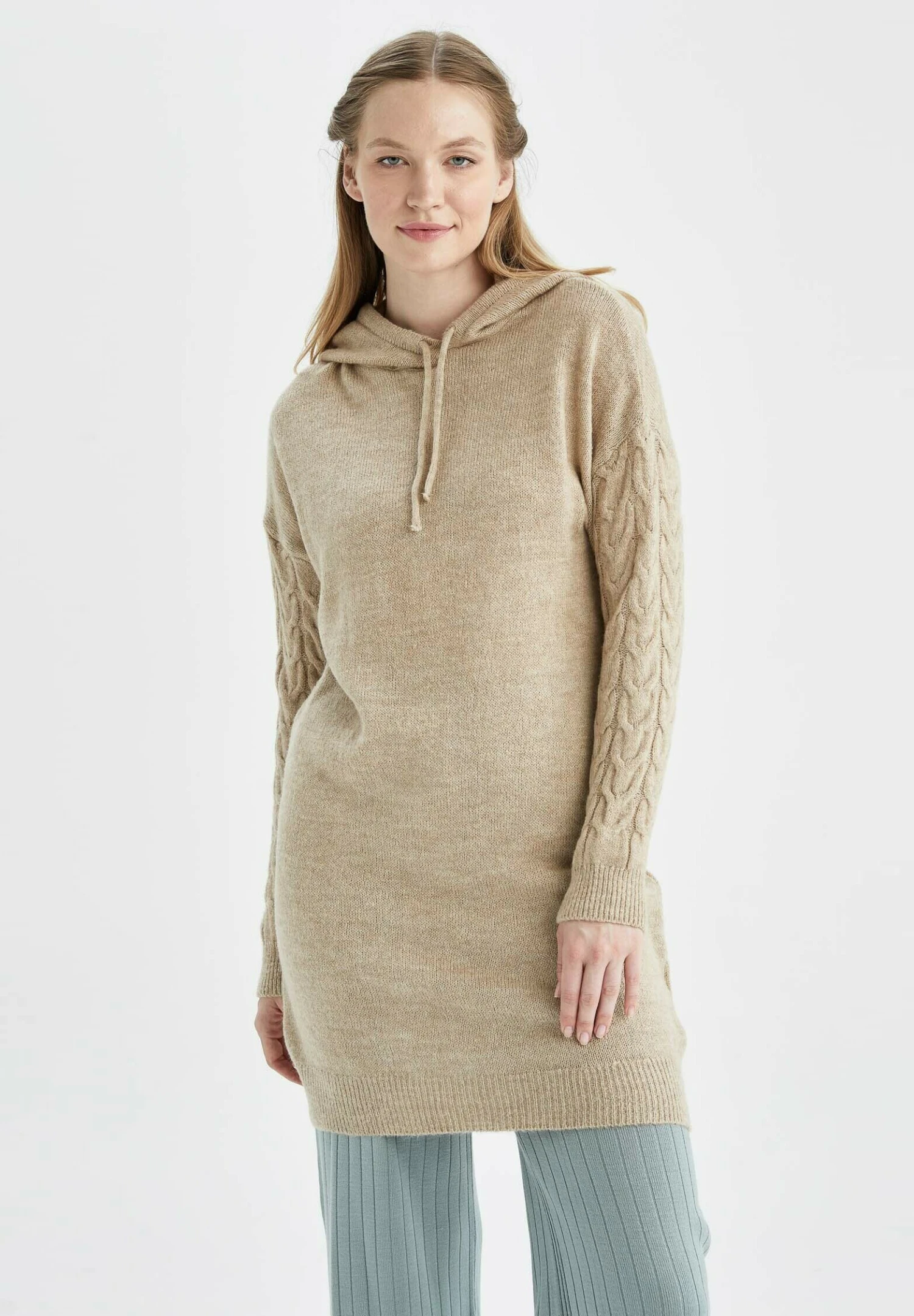 DeFacto Regular Fit - Sweat À Capuche - Beige 3 DeFacto Regular Fit - Sweat À Capuche - Beige