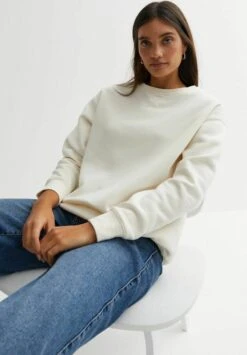 New Look Crew Neck Long Sleeve - Sweatshirt - White -Next Soldes 0fbfa8a491014f60abf18565e32eed9e
