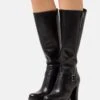 Pier One Leather - Bottes À Talons Hauts - Black 1 Pier One Leather - Bottes À Talons Hauts - Black -Next Soldes 10a0ad900540424489fa511dcaf51962
