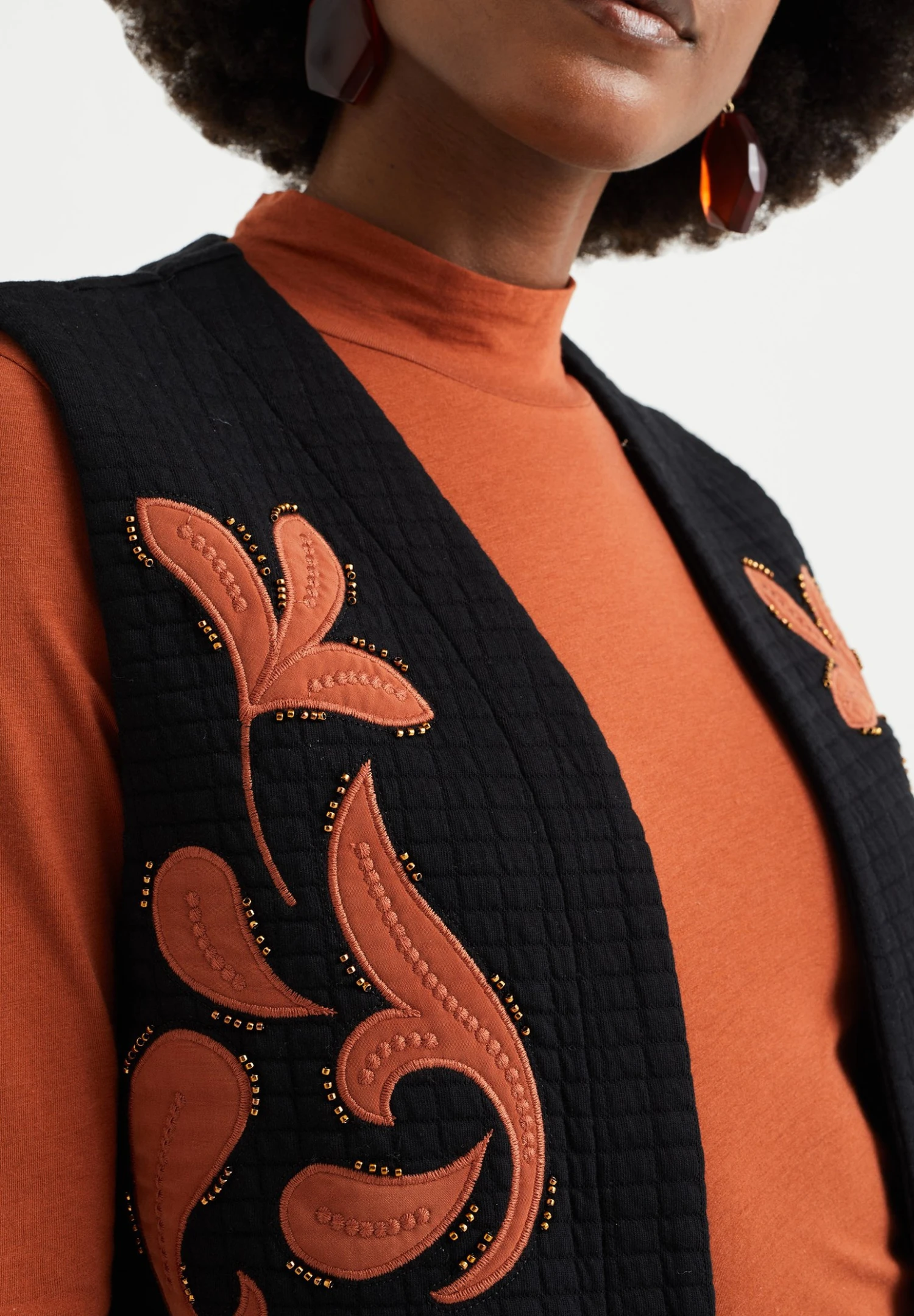 WE FASHION Met Embroidery - Veste Sans Manches - Black 6 WE FASHION Met Embroidery - Veste Sans Manches - Black â Image 4