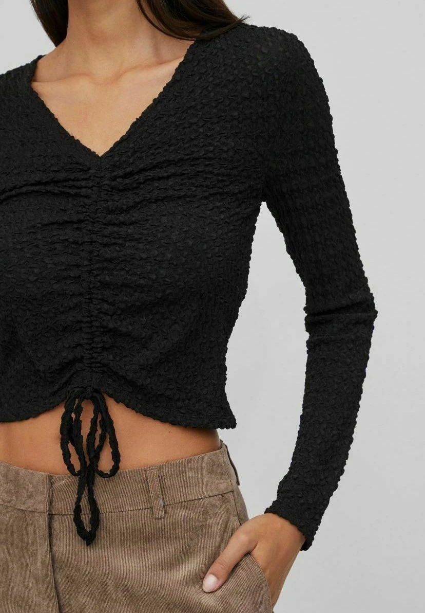 Vila Kordelzug - T-Shirt À Manches Longues - Black 7 Vila Kordelzug - T-Shirt À Manches Longues - Black – Image 5