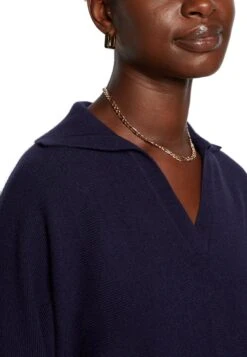 Tom Tailor Batwing With Collar - Pullover - Navy Midnight Blue -Next Soldes 136167cba447420c94d2b2126f9396f6