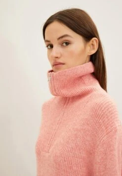 TOM TAILOR Denim Mit Troyer Kragen  - Pullover - Peach Pink Melange -Next Soldes 13b525f374eb41bc944d7e0c7e5ff61d
