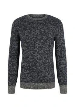 Tom Tailor Pullover - Navy Kakhi White Mouline