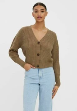 Vero Moda Vmlea Ls V Neck Cuff Noos - Gilet - Sepia Tint