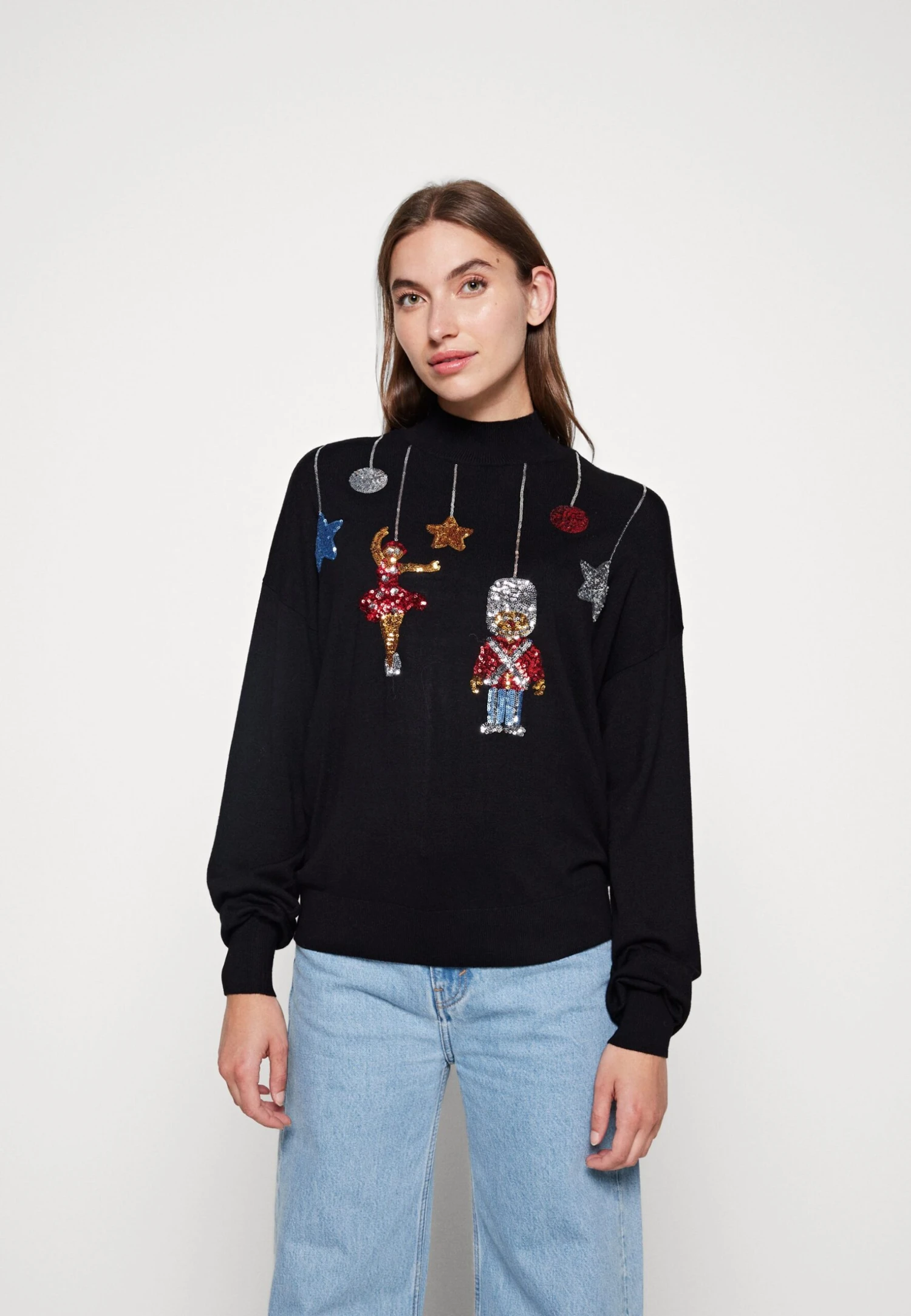 Vero Moda Vmqueenguard Highnck Xmas - Pullover - Black 3 Vero Moda Vmqueenguard Highnck Xmas - Pullover - Black