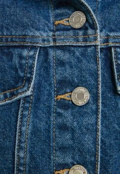 BERSHKA Cropped - Veste En Jean - Dark Blue -Next Soldes 1679ff8e0a9748468ce0e1cffeacda3d