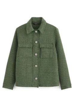 Next Bouclé Button Detail Standard - Veste Légère - Khaki Green -Next Soldes 17a236a7bf684d3f9a9b01d3c4561825