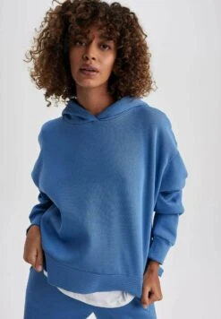 DeFacto Cover-Up - Sweat À Capuche - Blue