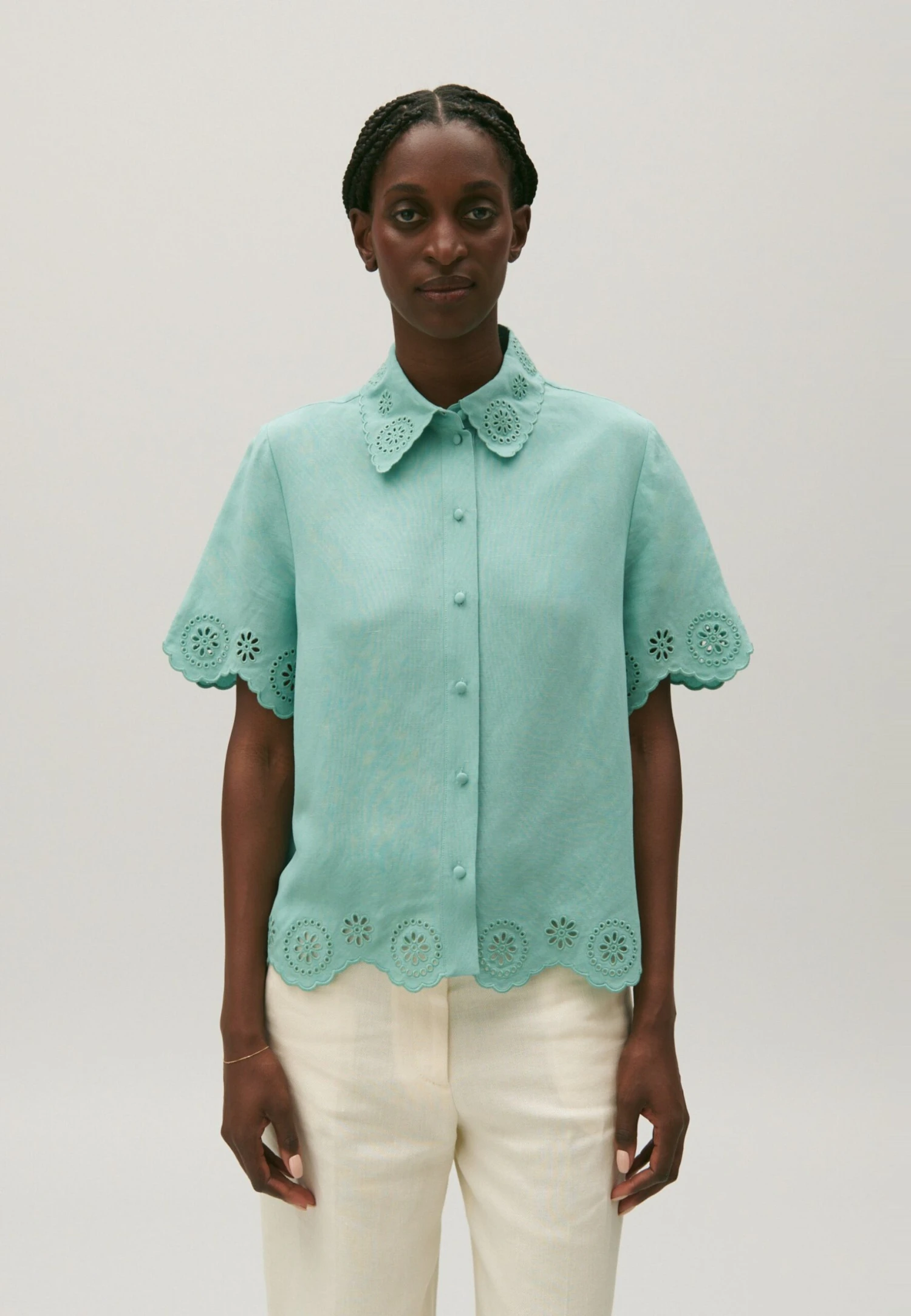 CLAUDIE PIERLOT Caresse - Chemisier - Vert D Eau 3 CLAUDIE PIERLOT Caresse - Chemisier - Vert D Eau