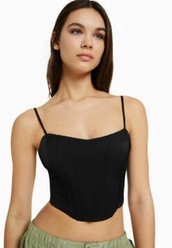 BERSHKA Strappy Corset - Débardeur - Black 11 BERSHKA Strappy Corset - Débardeur - Black -Next Soldes 1abb131fe09342718d0f880173843b3a
