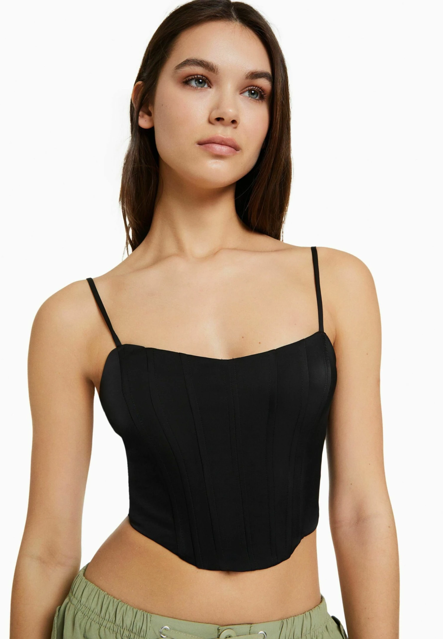 BERSHKA Strappy Corset - Débardeur - Black 6 BERSHKA Strappy Corset - Débardeur - Black – Image 4