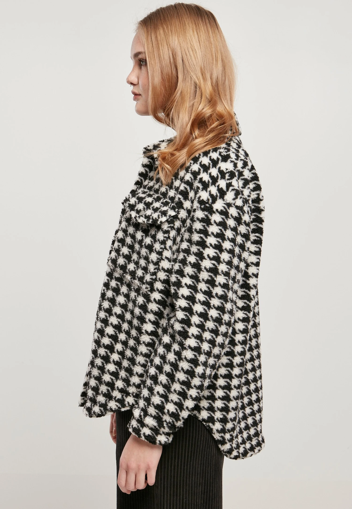 URBAN CLASSICS Veste Polaire - Blackhoundstooth 6 URBAN CLASSICS Veste Polaire - Blackhoundstooth – Image 4