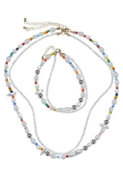 URBAN CLASSICS Various Pearl Layering And A - Collier - Multicolor
