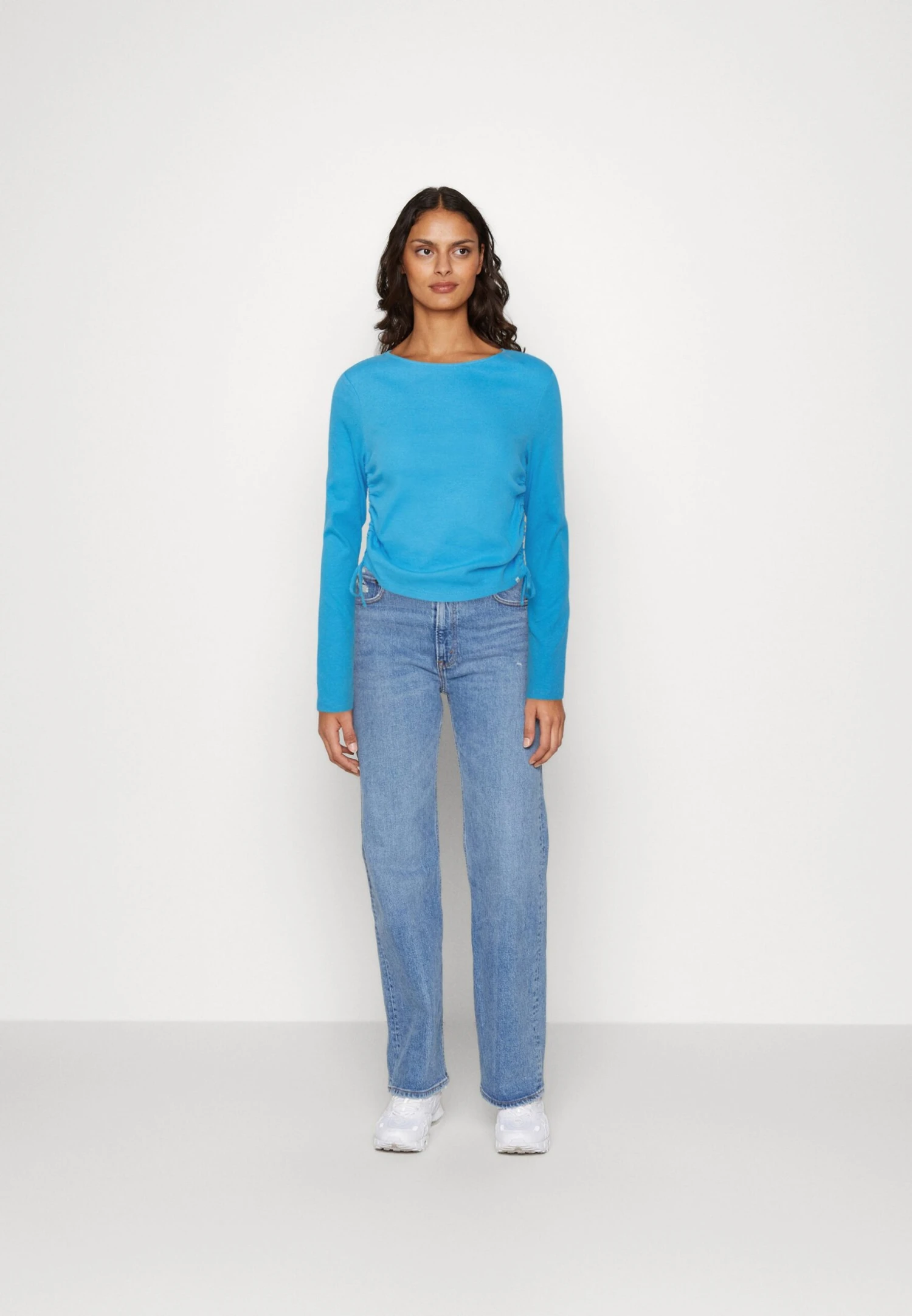 TOM TAILOR Denim Rouching Detail - T-Shirt À Manches Longues - Rainy Sky Blue 4 TOM TAILOR Denim Rouching Detail - T-Shirt À Manches Longues - Rainy Sky Blue – Image 2