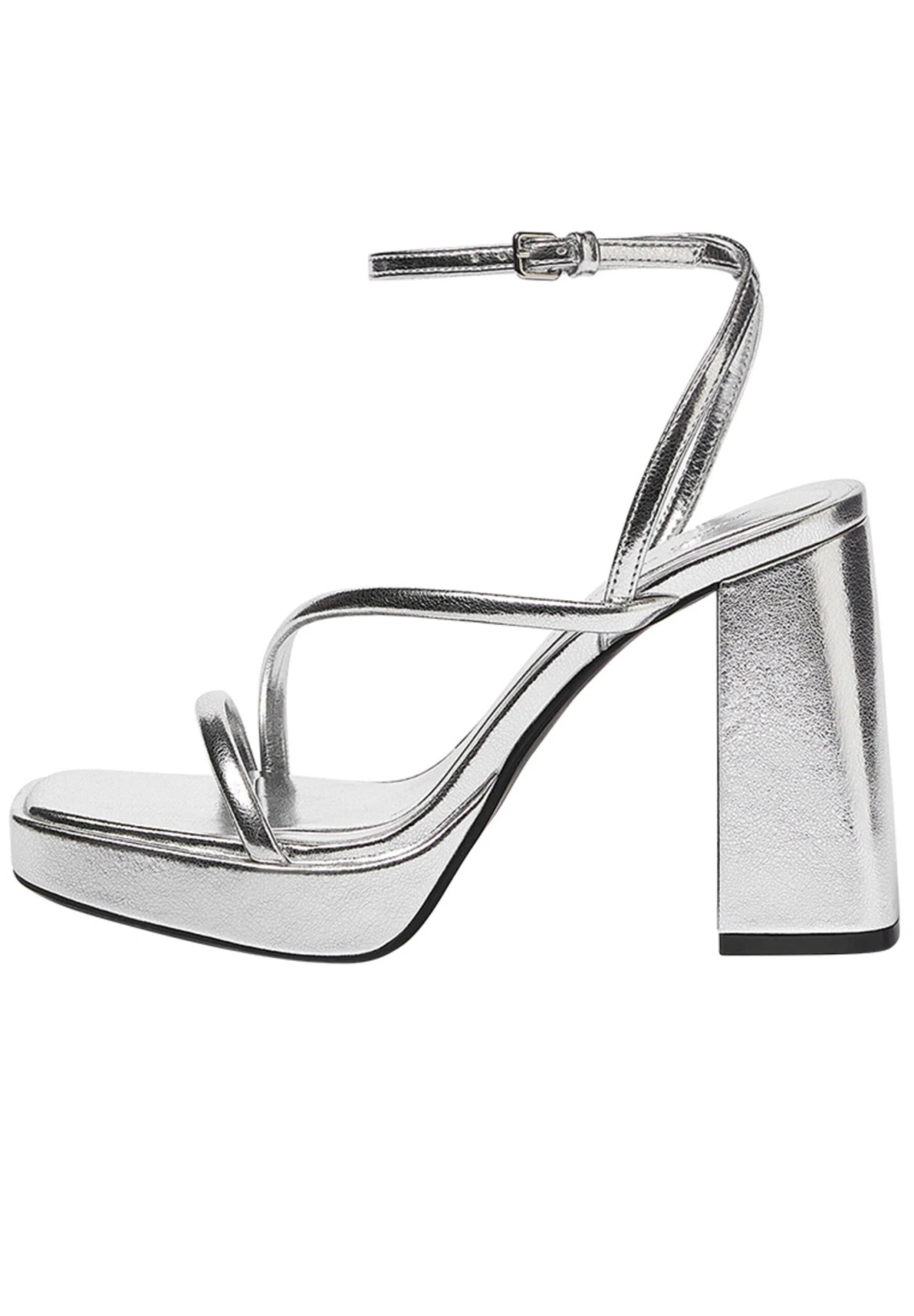 PULL & BEAR Sandales À Plateforme - Silver Coloured 4 PULL & BEAR Sandales À Plateforme - Silver Coloured – Image 2