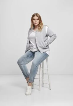 URBAN CLASSICS Sweat Zippé - Grey White -Next Soldes 1cda12fde4cb43a2bbf6183cdfbfb68b