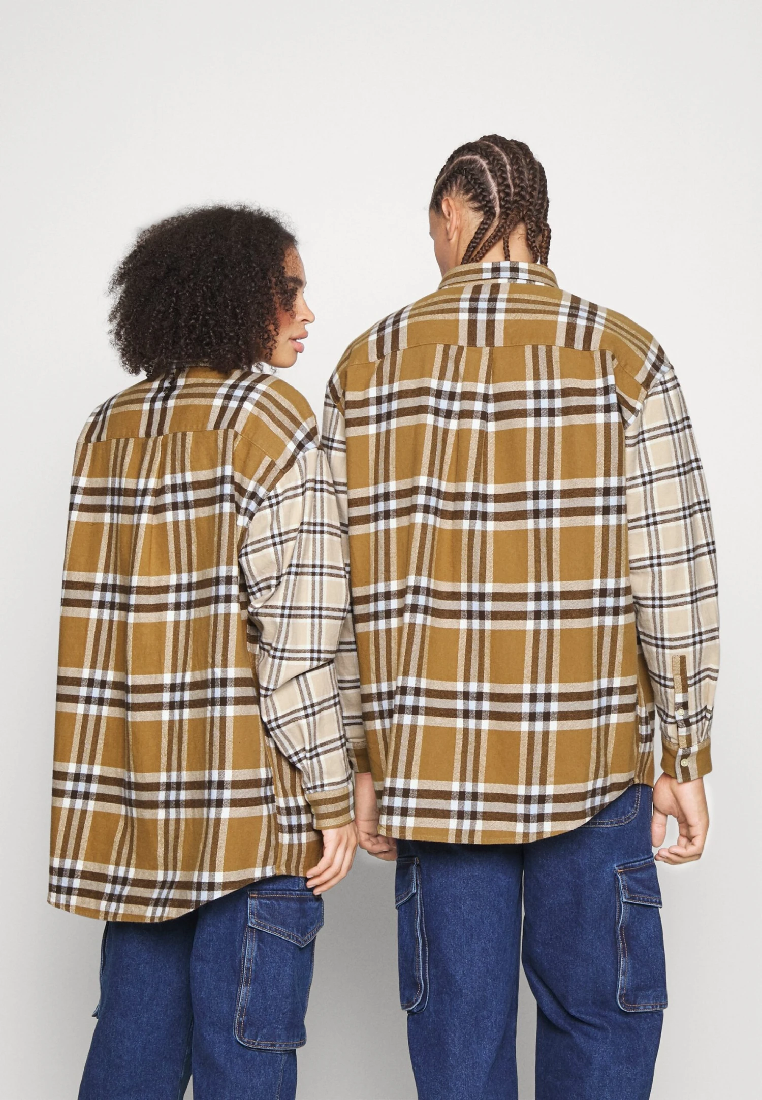 YOURTURN Mash Up Check Genderless - Chemise - Beige 5 YOURTURN Mash Up Check Genderless - Chemise - Beige – Image 3