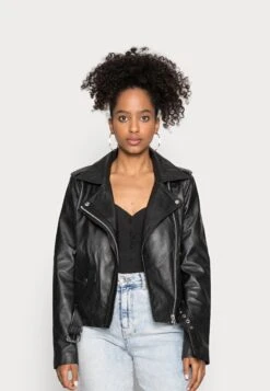 Object Objnandita - Veste En Cuir - Black