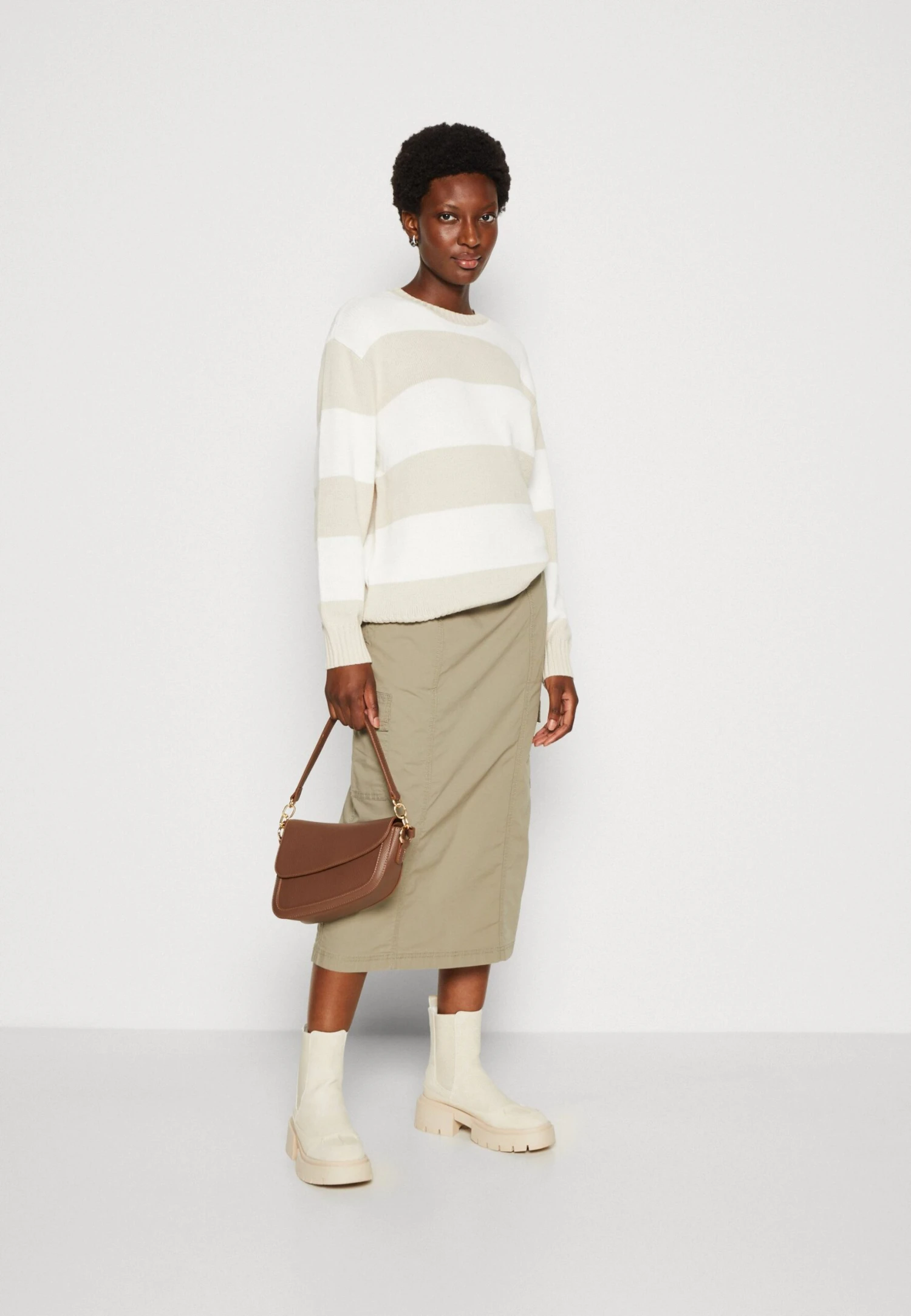 Hollister Co. Crew Sweater Stripes - Pullover - Oatmeal 4 Hollister Co. Crew Sweater Stripes - Pullover - Oatmeal – Image 2