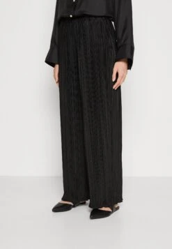 Selected Femme Slfellie Plisse Pant - Pantalon Classique - Black