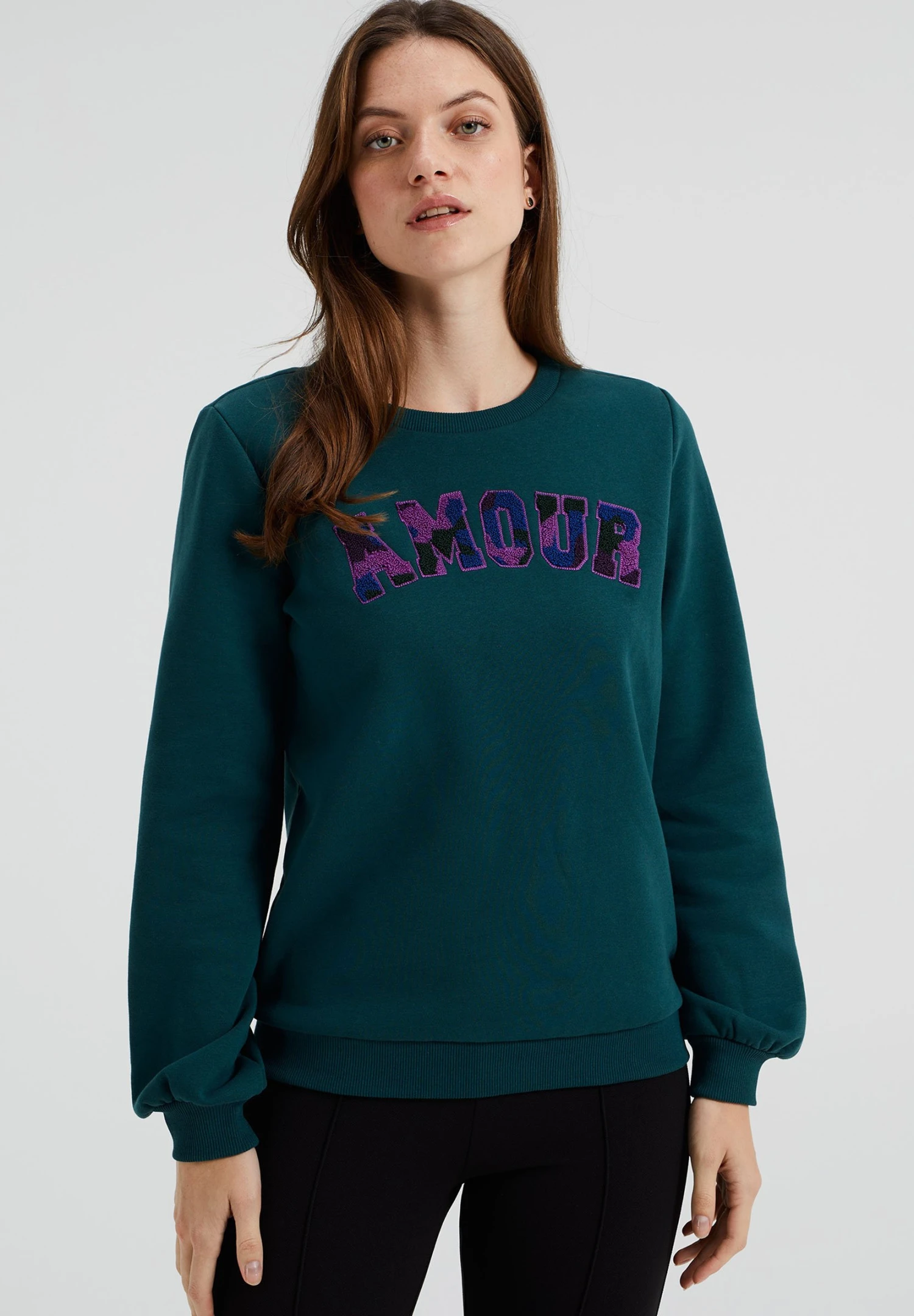 WE FASHION Sweatshirt - Green 3 WE FASHION Sweatshirt - Green