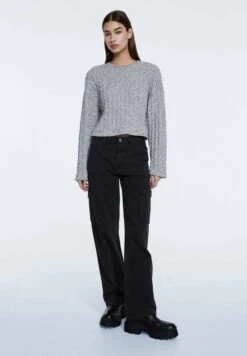 Stradivarius Pantalon Cargo - Grey -Next Soldes 201fc7c80f274c64be13c56abd764e6b