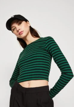 JJXX Jxfeline Stripe Tee - T-Shirt À Manches Longues - Black/Formal Garden -Next Soldes 209d160d72b546d180611063314927a1